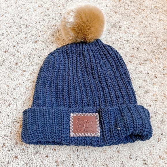 Love Your Melon Accessories - Love Your Melon Navy Blue Removable Tassel Winter Beanie Hat